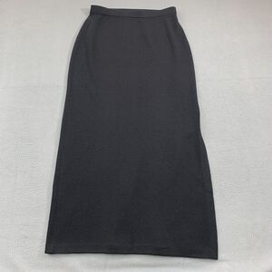 St. John Maxi Skirt Size 6  Basics Womens Pull On Santana Knit Black Slit